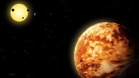 An artist’s rendering of Kepler-150 f. (Illustration by Michael S. Helfenbein)